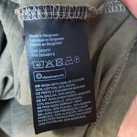 H&M Olive Green Women's Tee Shirt Dress - Picture 4 of 9